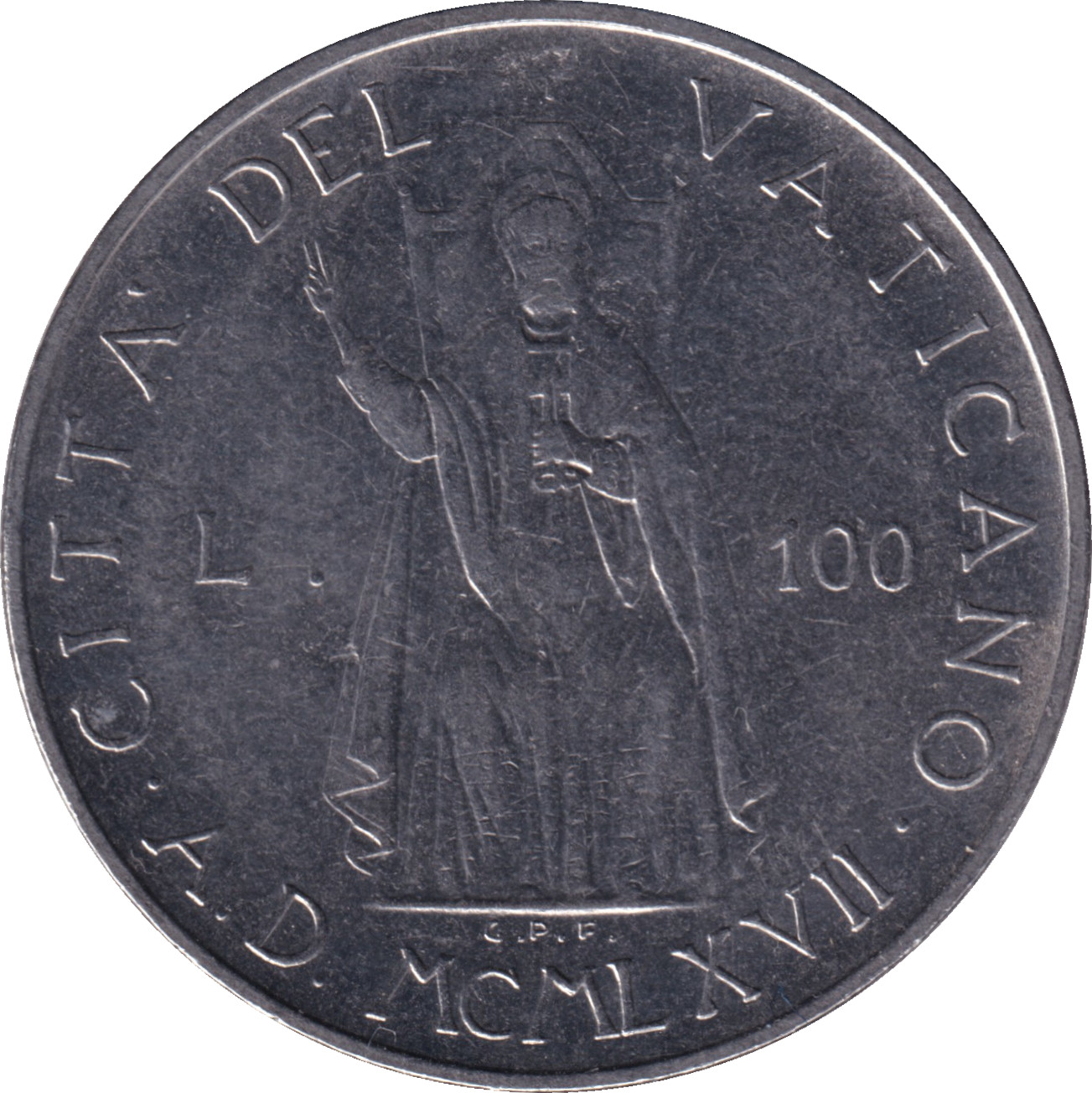 100 lire - Paul VI - Saint Pierre