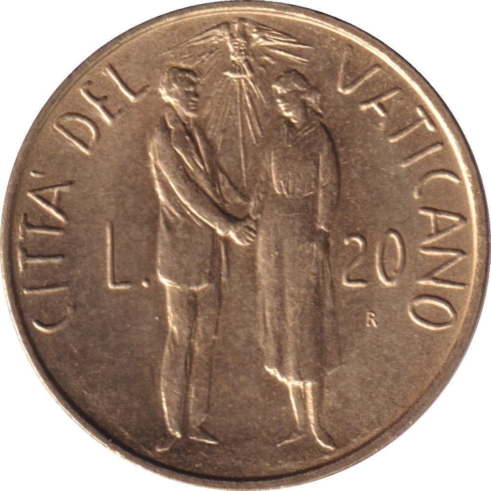 20 lire - Jean Paul II - Mariage