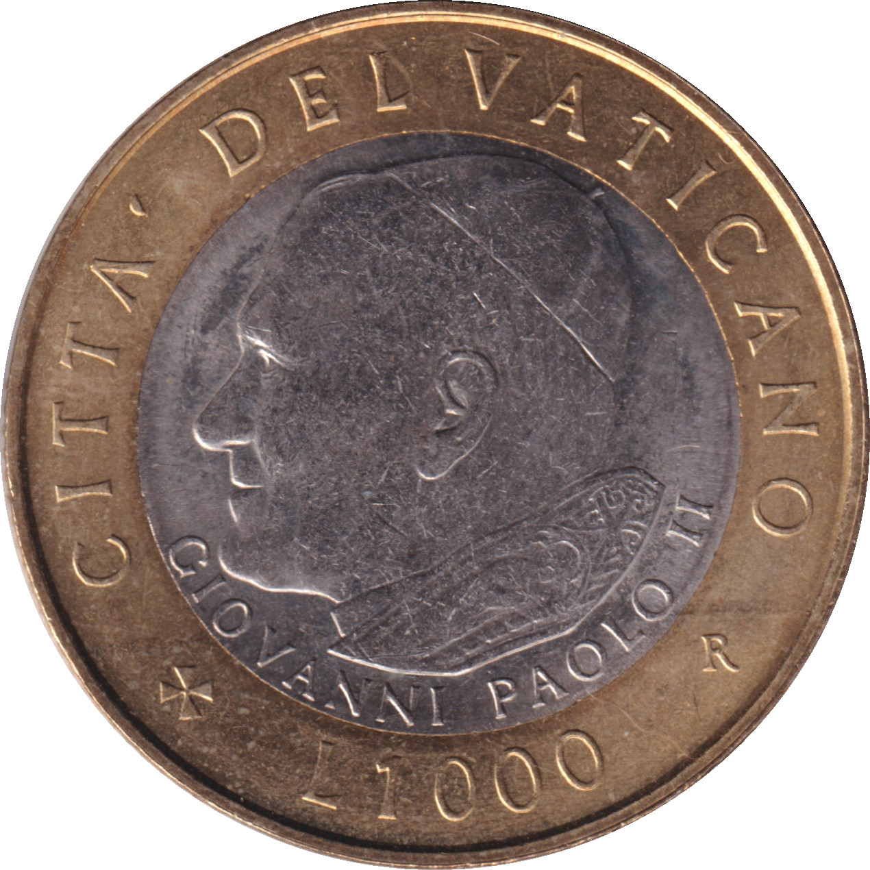 1000 lire - Jean Paul II - Armoiries