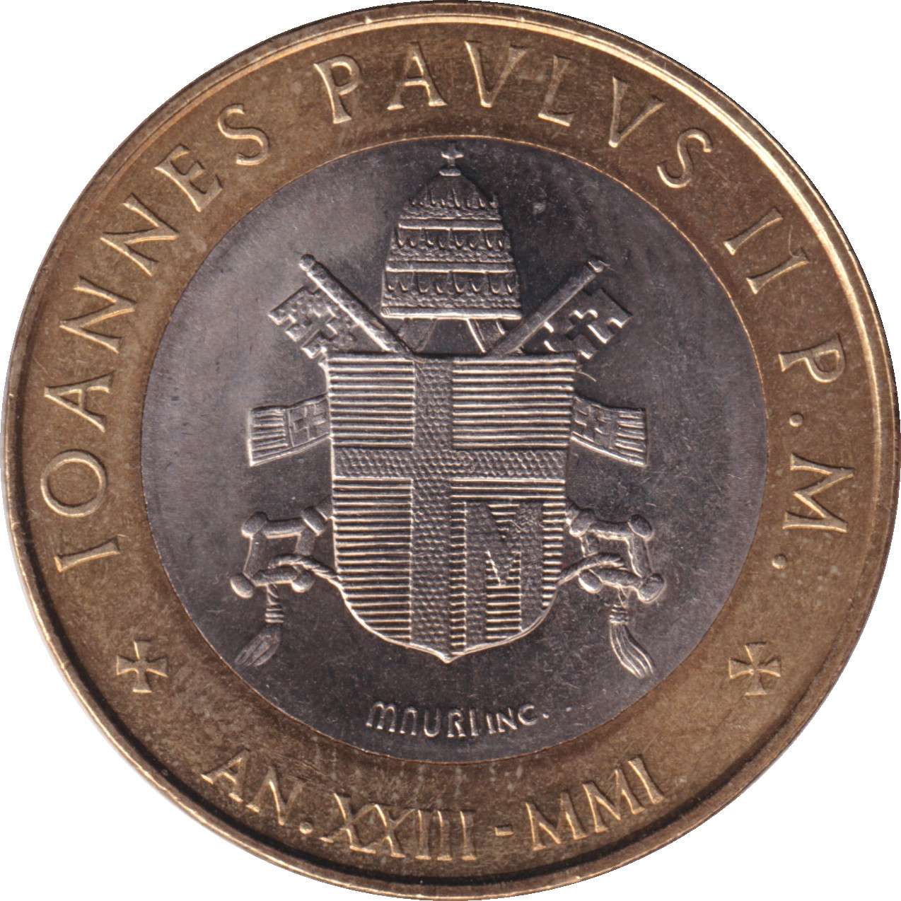1000 lire - Jean Paul II - Armoiries