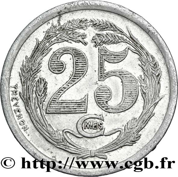 25 centimes - Chambre de Commerce - Sans chaîne
