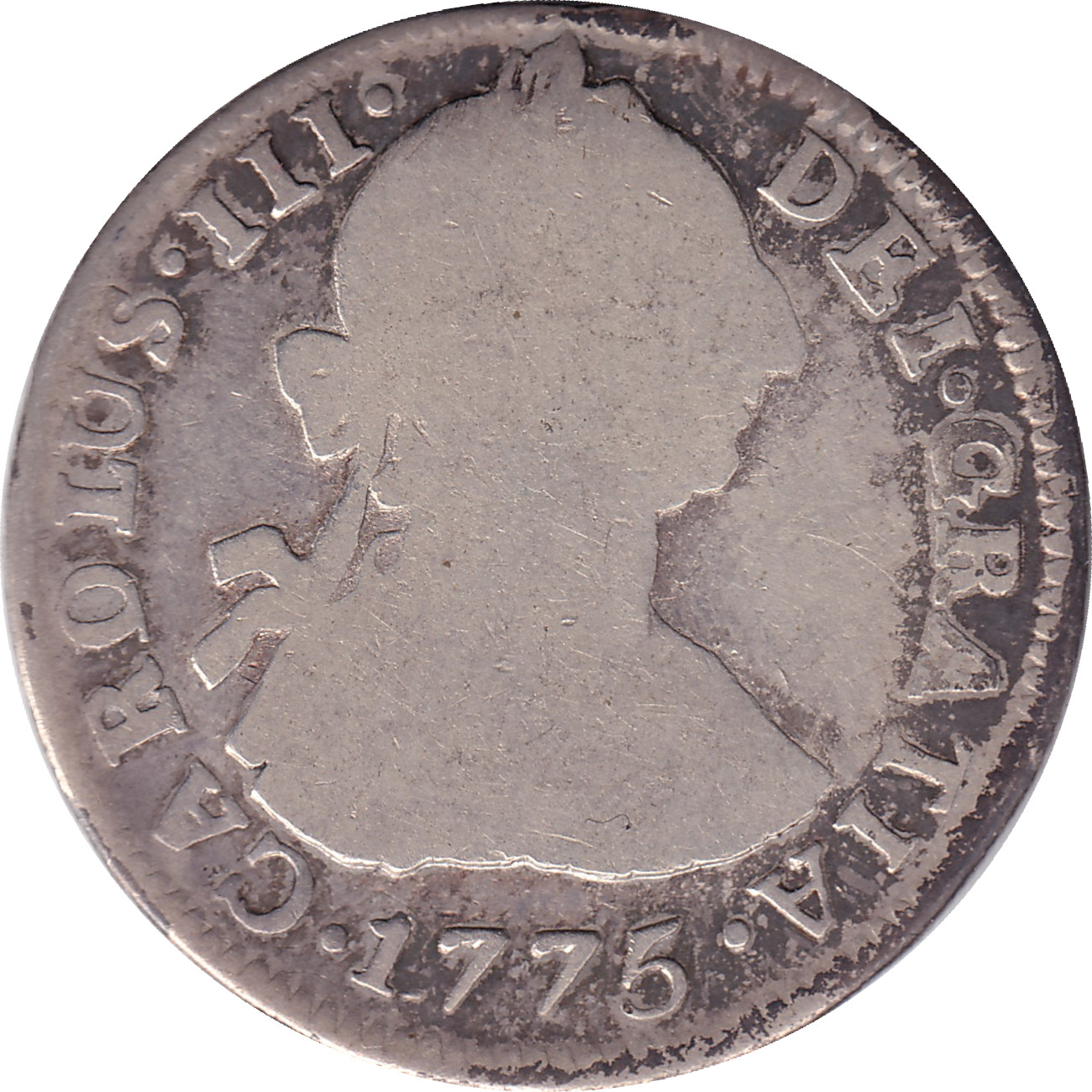 2 reales - Charles III - Young bust
