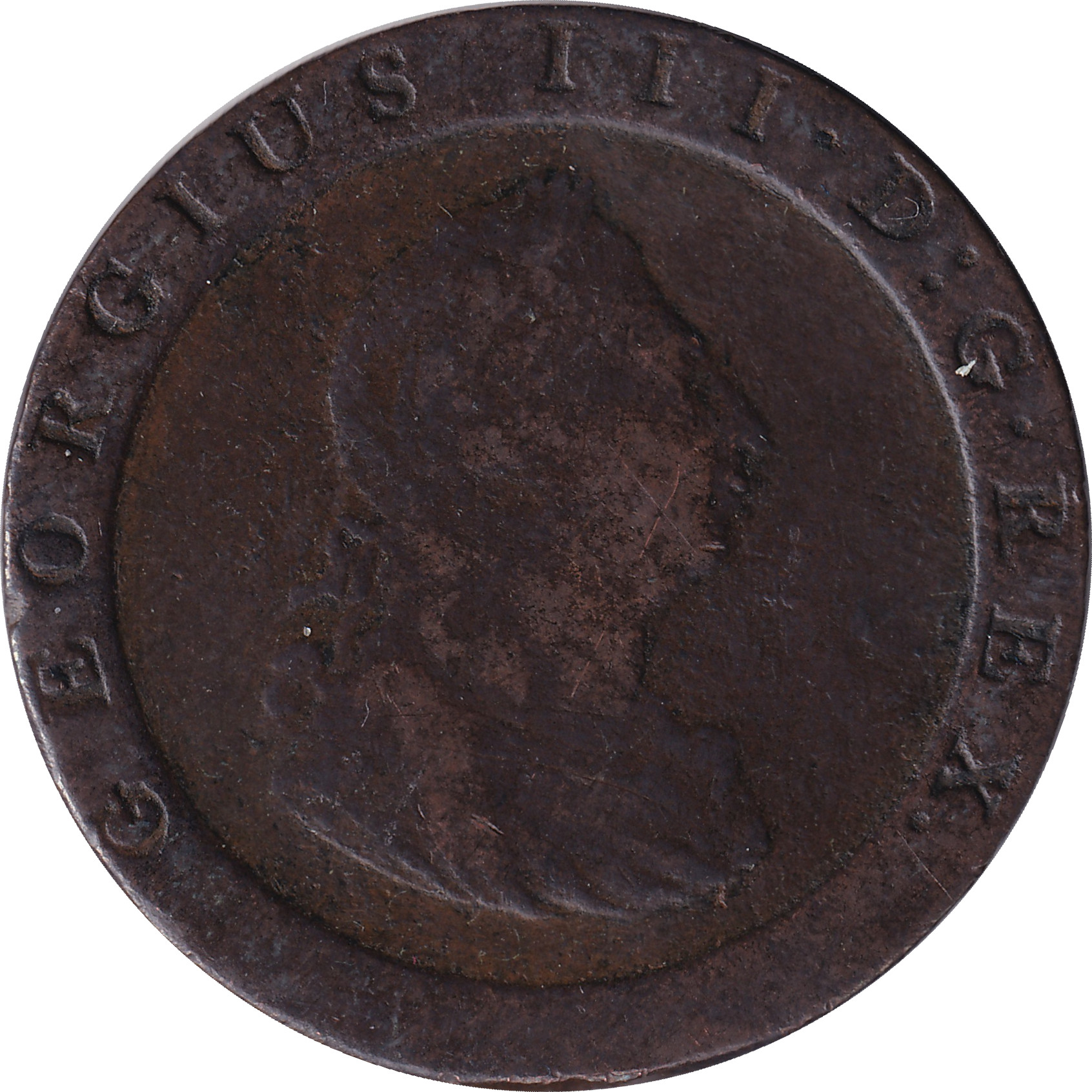 1 penny - Georges III - Buste agé