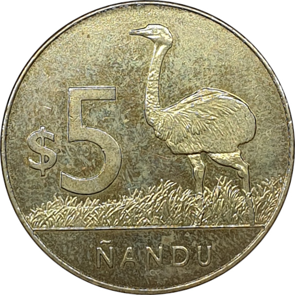 5 pesos - Nandu