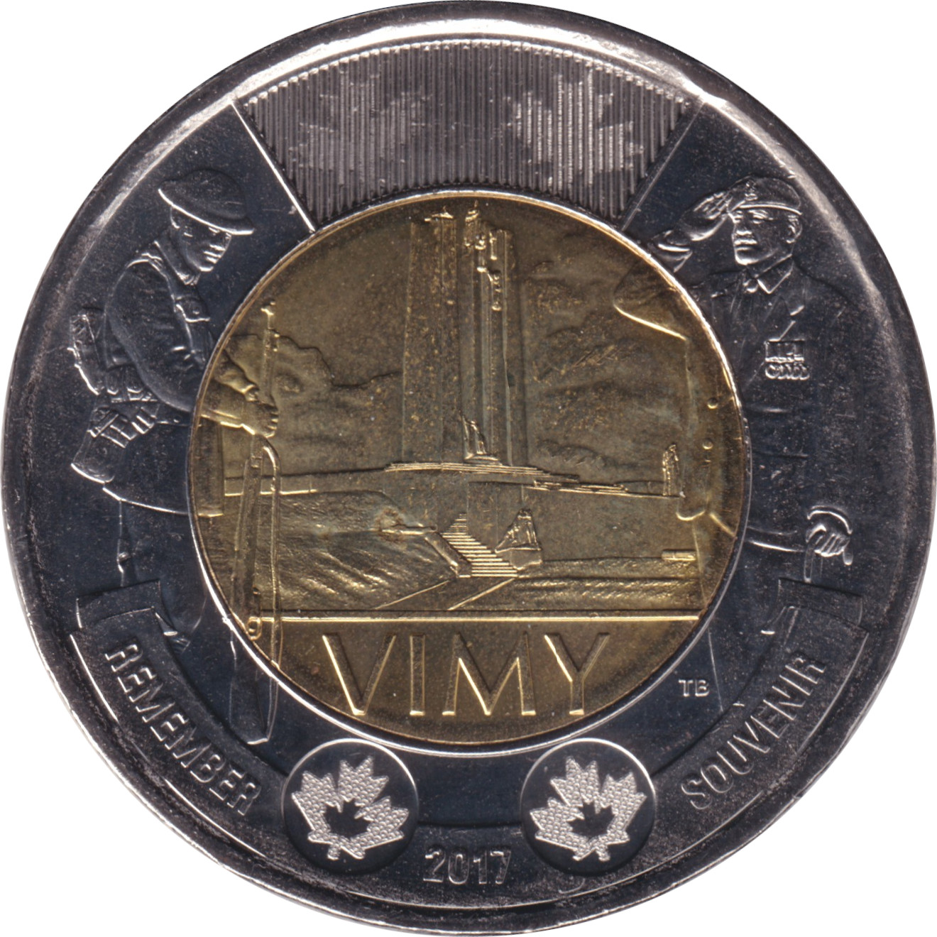 2 dollars - Bataille de Vimy - 100 years