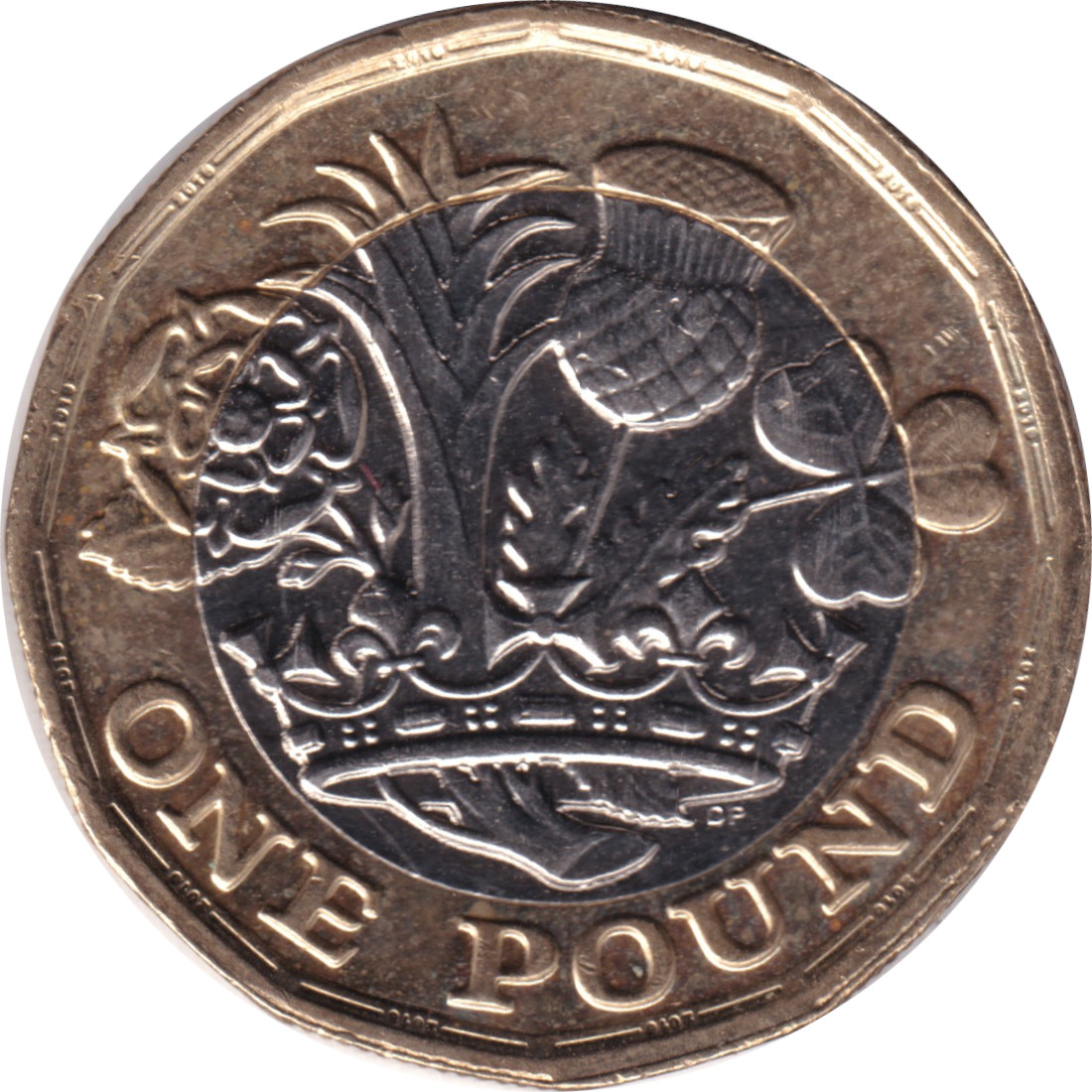 1 pound - Elizabeth II - Tête historique - Couronne
