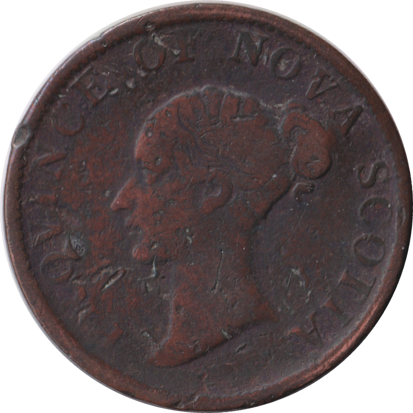 1/2 penny - Victoria - Thistle