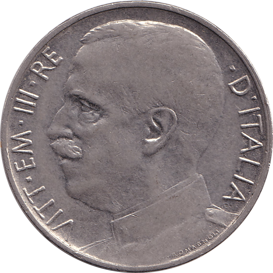 50 centesimi - Victor Emmanuel III - Quadrige