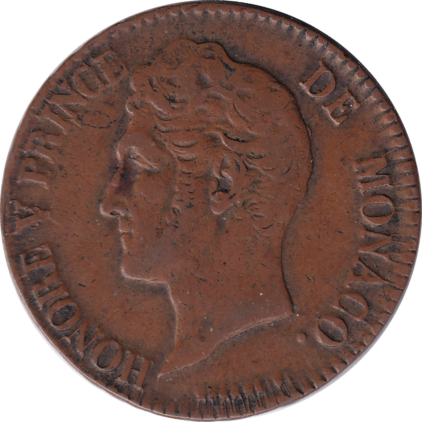 5 centimes - Honoré V - BORREL F. - Large head