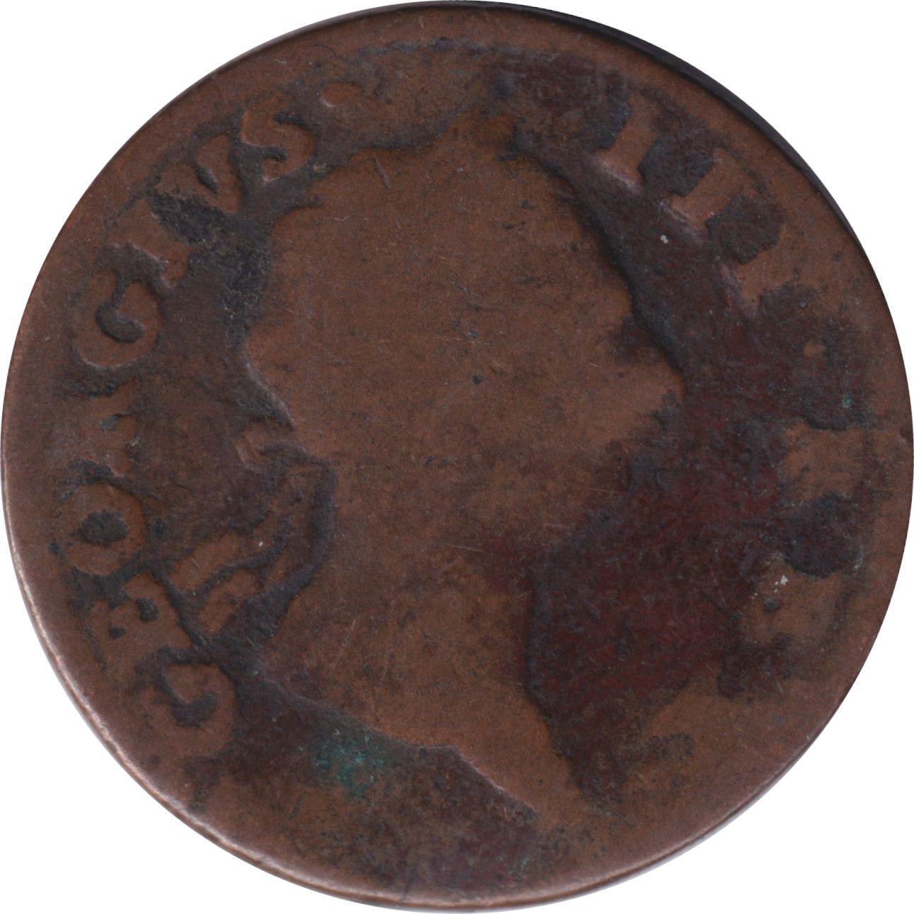 1/2 penny - George III - Buste jeune • Buste long