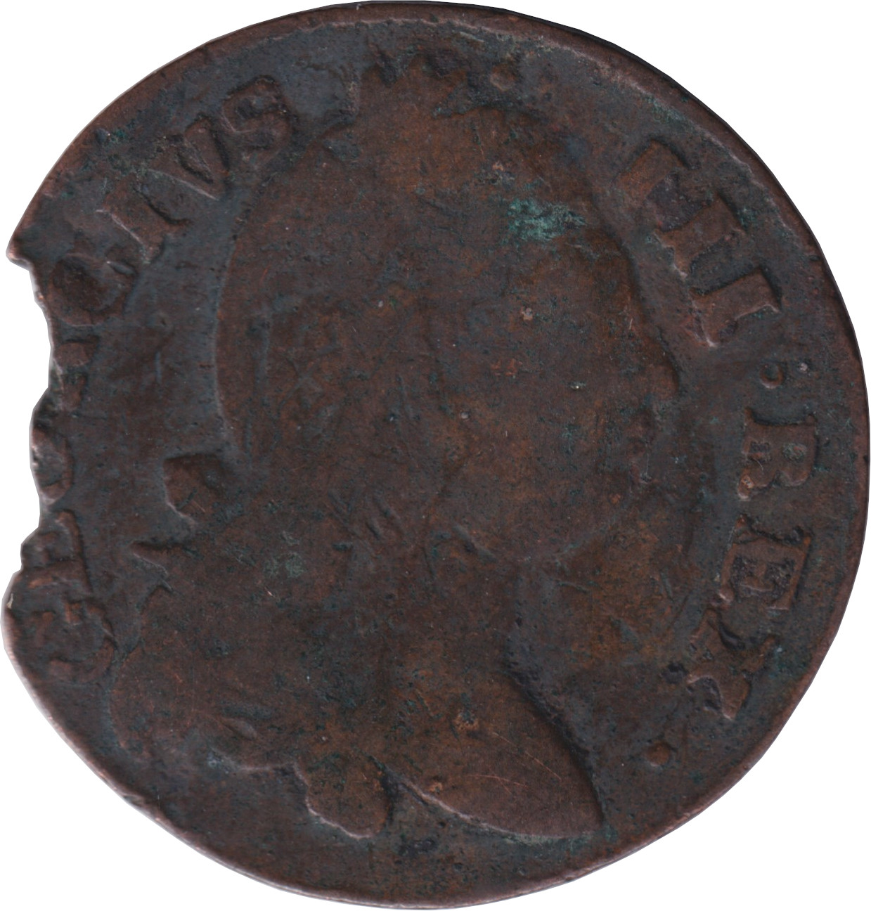 1/2 penny - George III - Buste jeune • Buste à longue chevelure