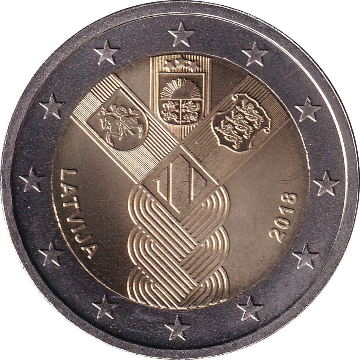 2 euro - Indépendance des Etats Baltes - 100 ans