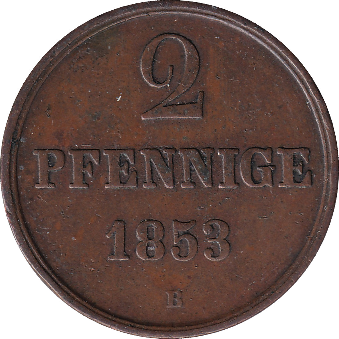 2 pfennig - Georges V - Type 1