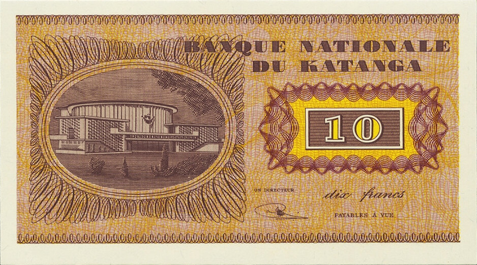 10 francs - Banque nationale du Katanga - Type 1