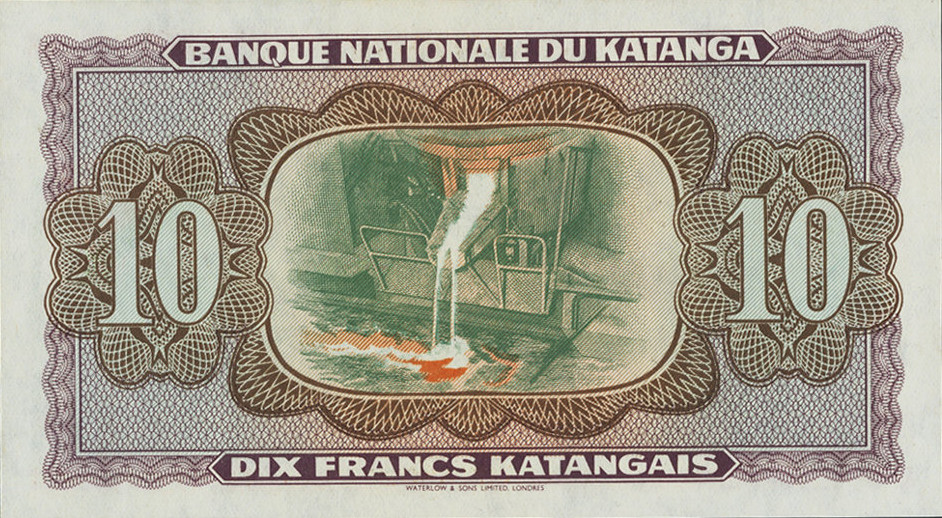 10 francs - Banque nationale du Katanga - Type 2