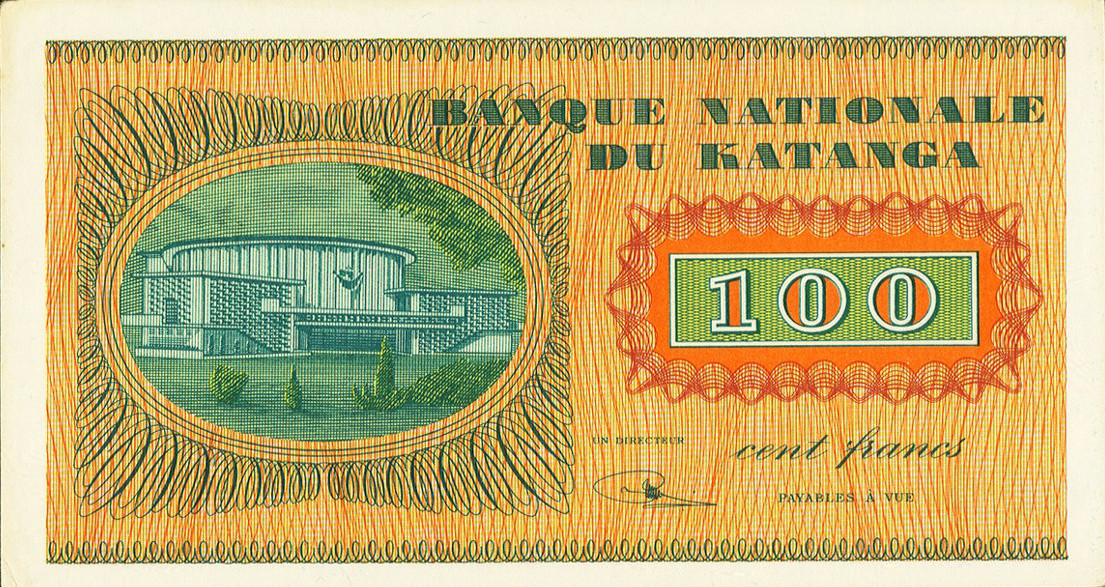 100 francs - Banque nationale du Katanga - Type 1
