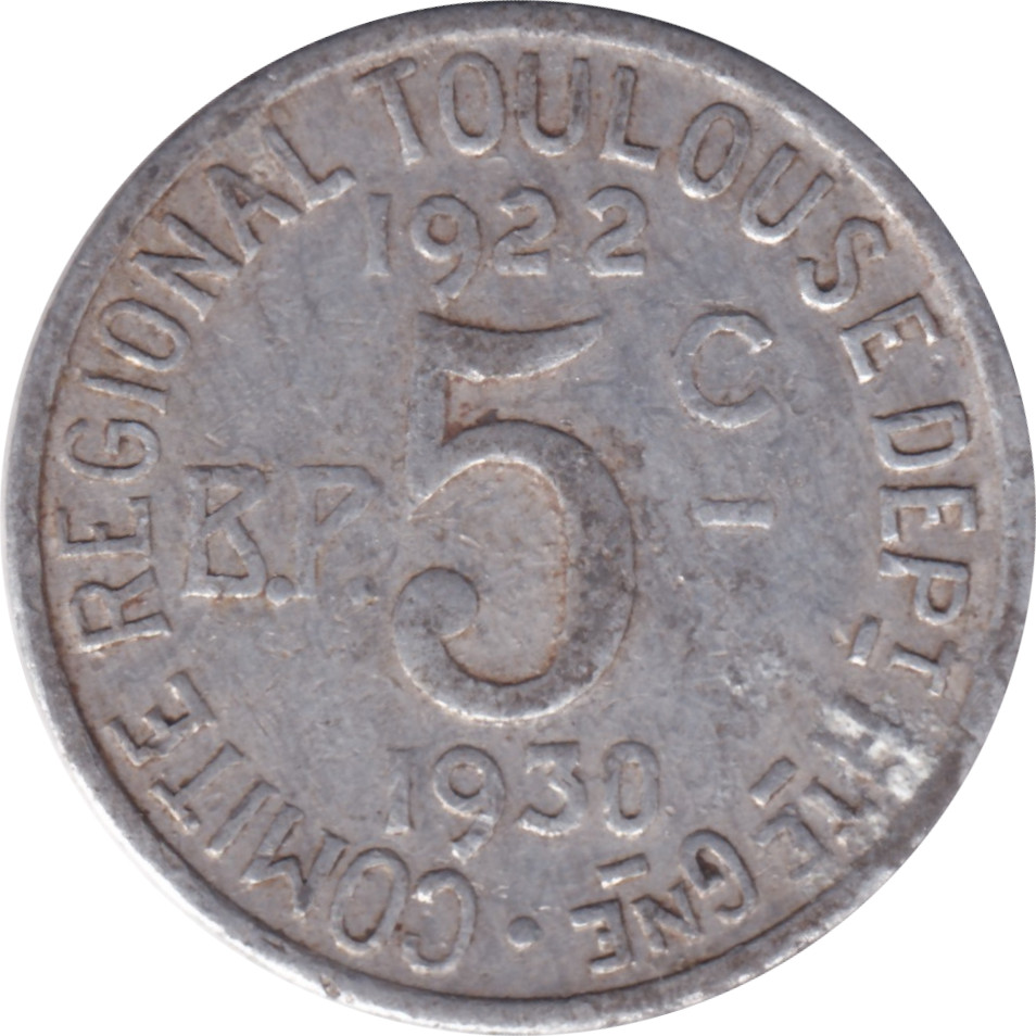 5 centimes - Toulouse - Comité régional - Type 2