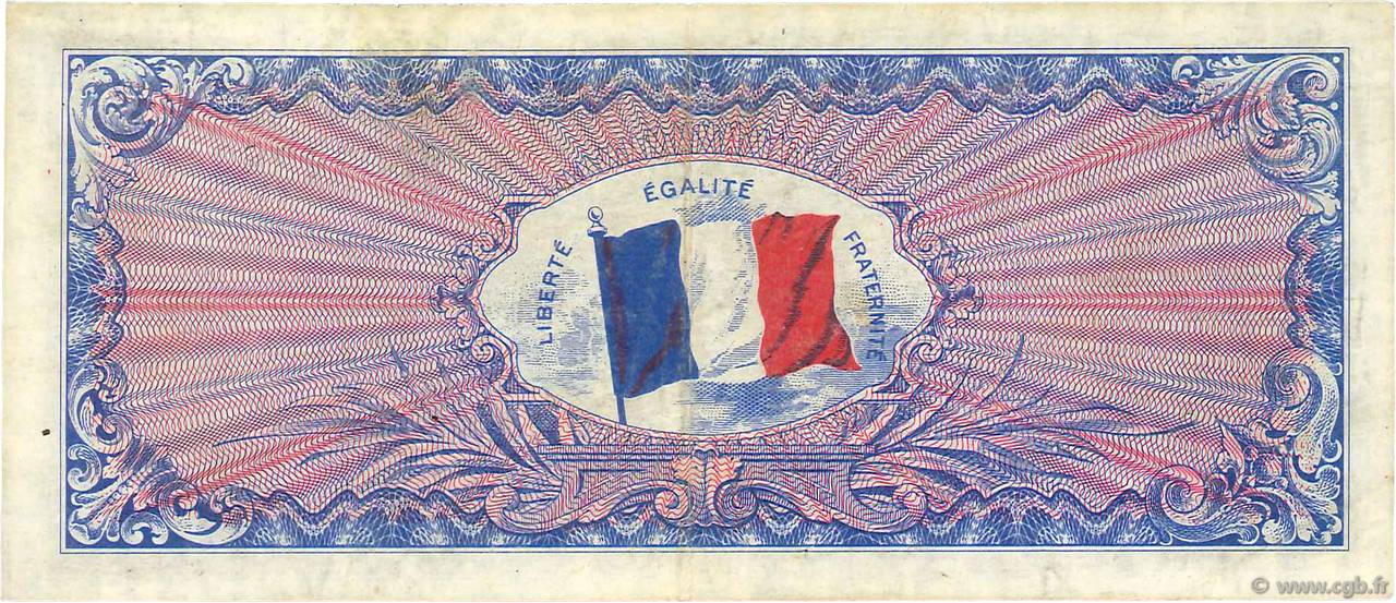 500 francs - Drapeau
