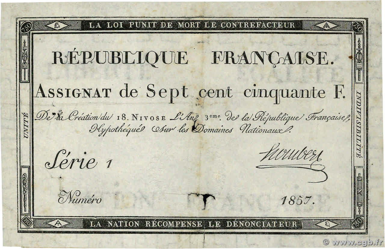 750 francs - Domaines nationaux