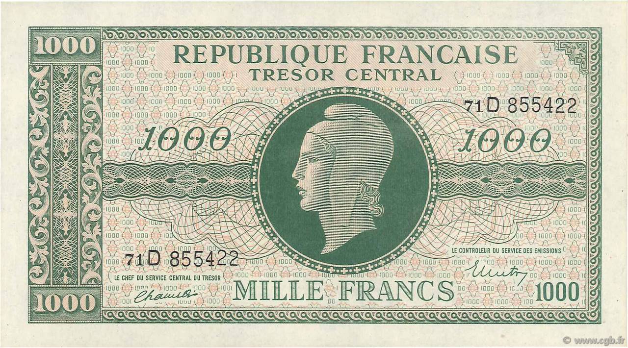 1000 francs - Marianne